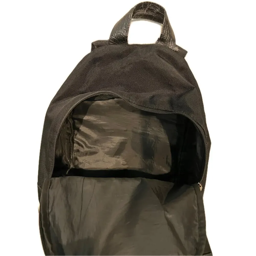 Jimmy Choo Parfums Backpack Hand Bag Black crocodile faux leather trim